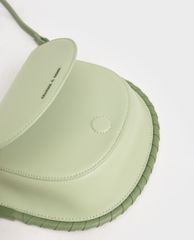 CHARLES & KEITH - Túi xách tay nữ Stitch Trim Saddle Bag