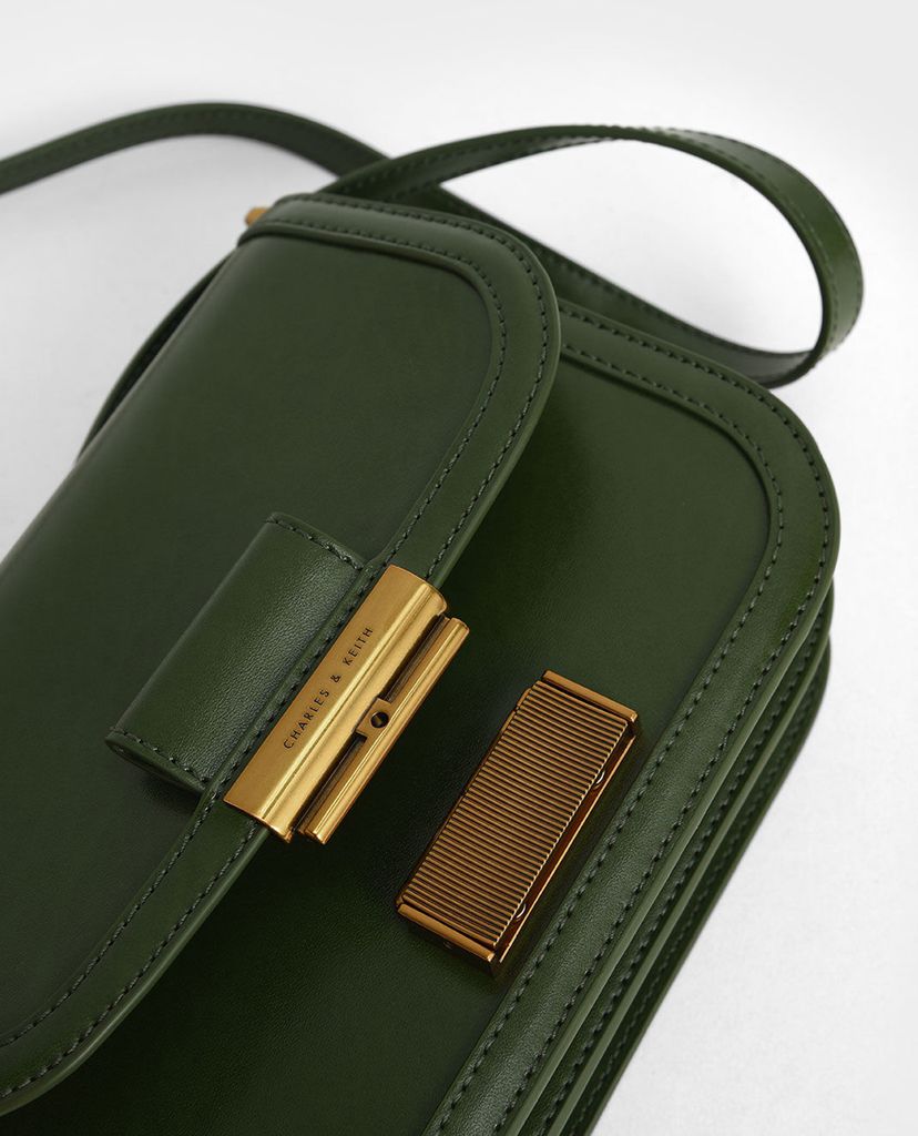 CHARLES & KEITH - Túi đeo chéo nữ hình chữ nhật thời trang