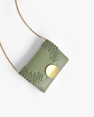 CHARLES & KEITH - Ví nữ mini dạng gập Stitch Trim