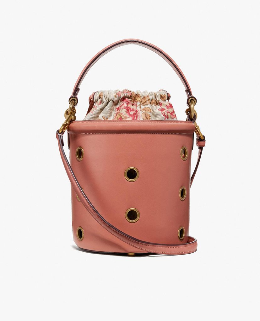 COACH - Túi xách tay nữ hình lăng trụ đứng Drawstring Bucket With Grommets