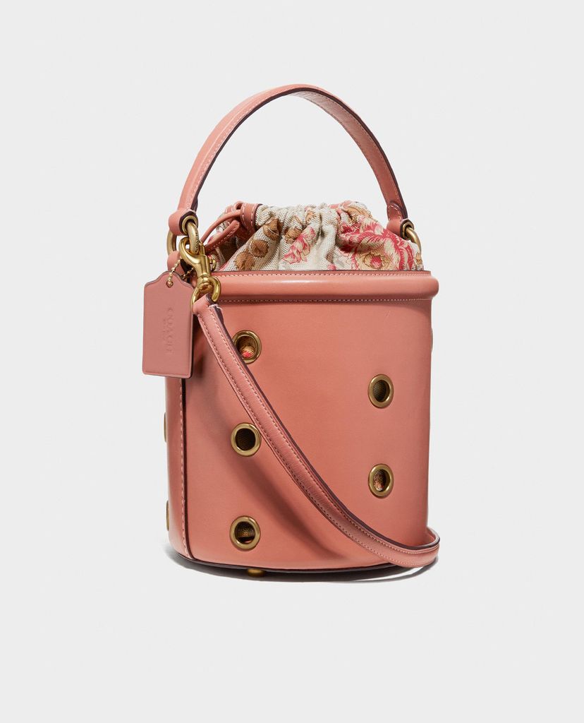 COACH - Túi xách tay nữ hình lăng trụ đứng Drawstring Bucket With Grommets
