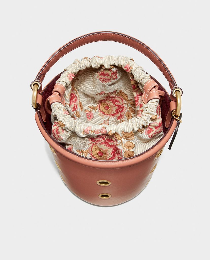COACH - Túi xách tay nữ hình lăng trụ đứng Drawstring Bucket With Grommets