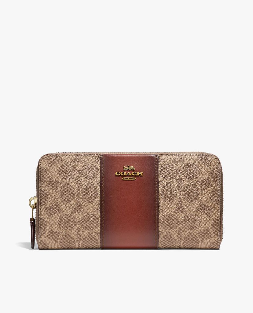 COACH - Ví nữ hình chữ nhật Colorblock Signature Canvas