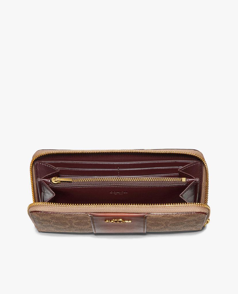 COACH - Ví nữ hình chữ nhật Colorblock Signature Canvas