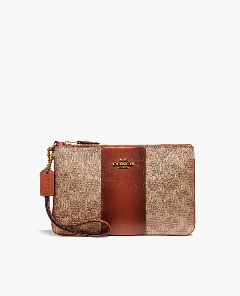 COACH - Ví cầm tay nữ Colorblock Signature Canvas