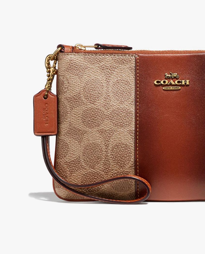 COACH - Ví cầm tay nữ Colorblock Signature Canvas