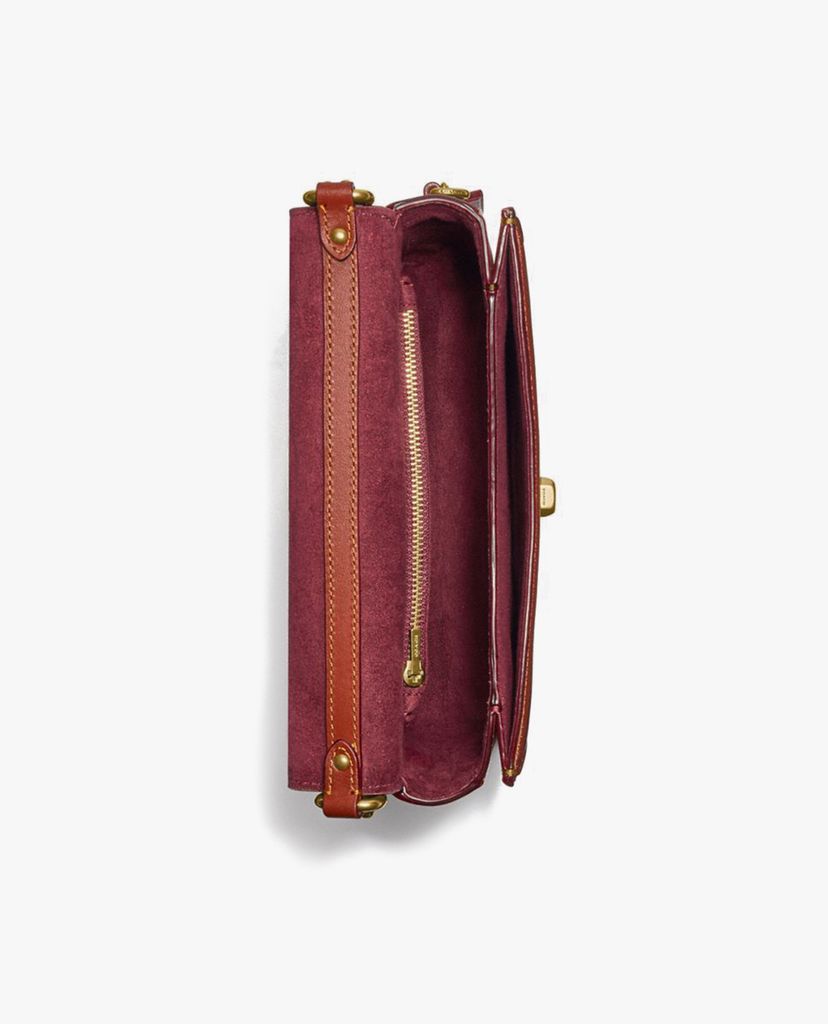 COACH - Túi đeo vai chữ nhật nắp gập Hutton Signature