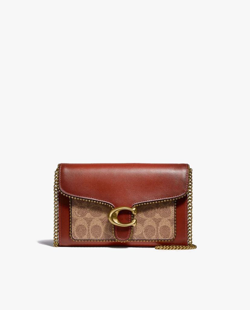 COACH - Ví cầm tay nữ chữ nhật Tabby Signature Canvas With Beadchain