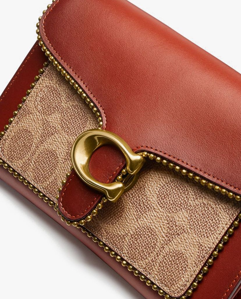 COACH - Ví cầm tay nữ chữ nhật Tabby Signature Canvas With Beadchain