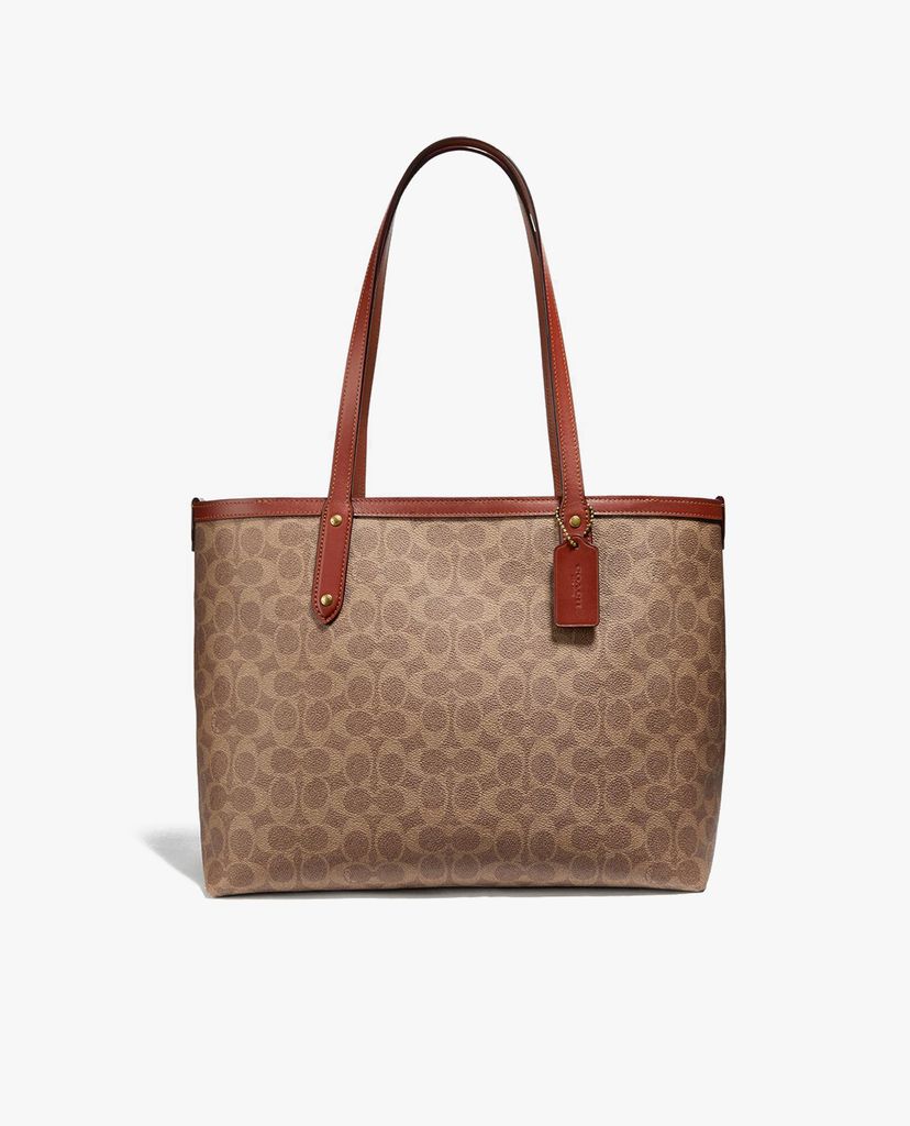 COACH - Túi tote nữ chữ nhật Central In Signature Canvas
