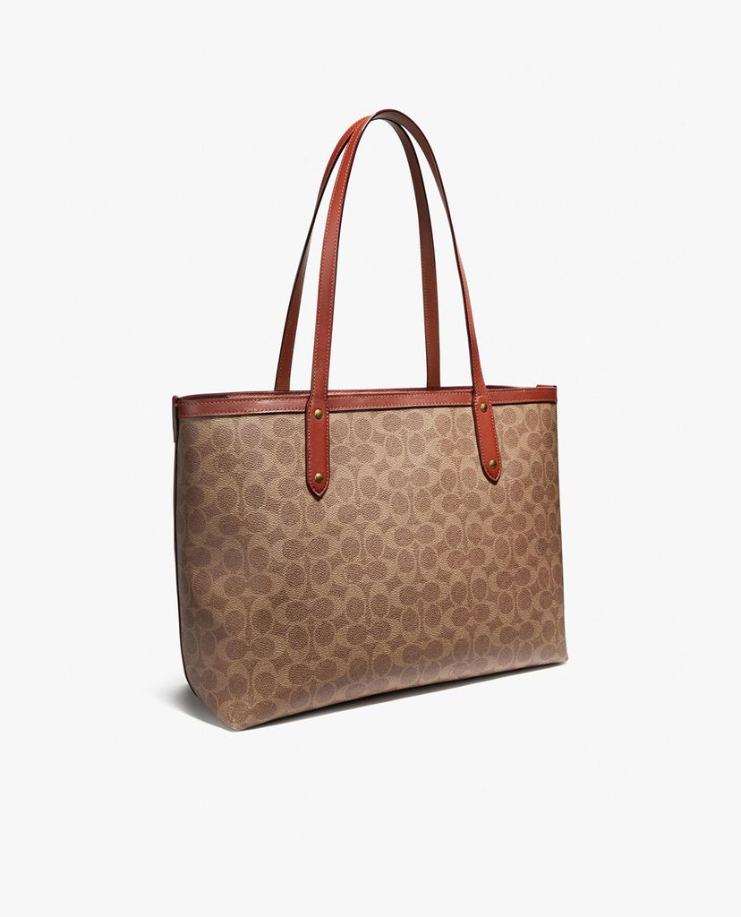 COACH - Túi tote nữ chữ nhật Central In Signature Canvas
