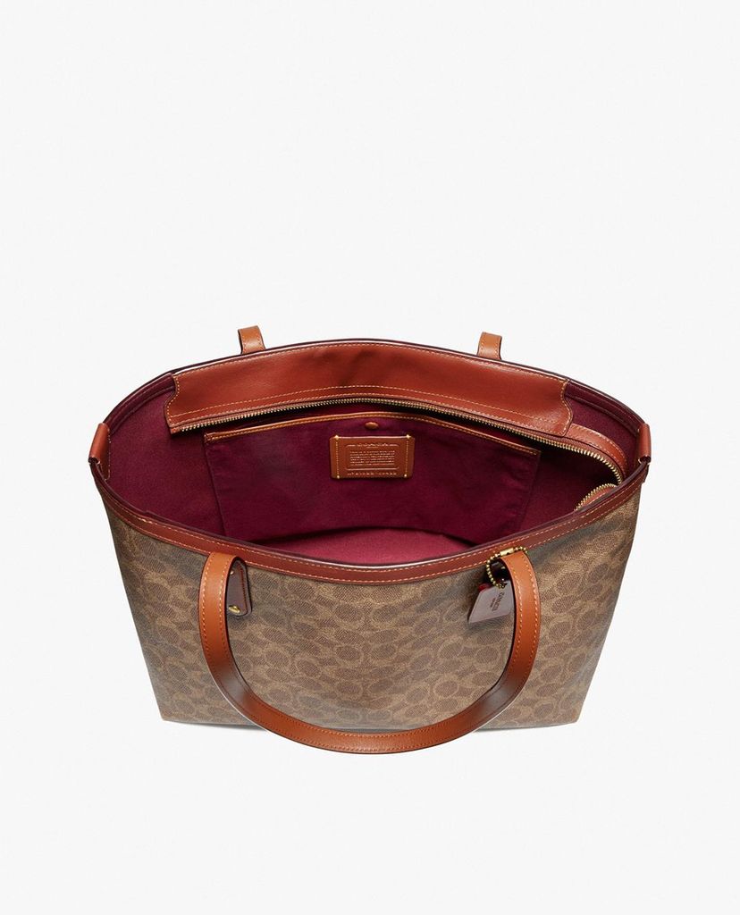 COACH - Túi tote nữ chữ nhật Central In Signature Canvas