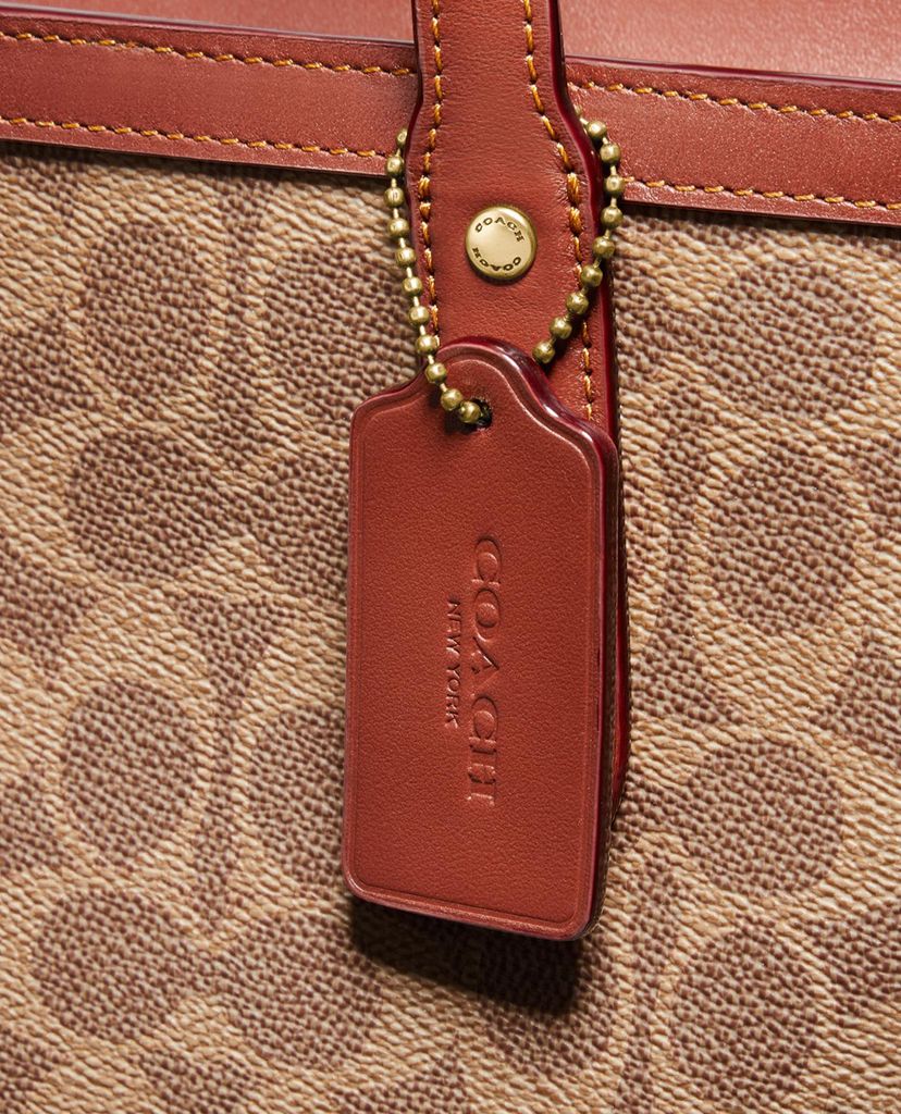COACH - Túi tote nữ chữ nhật Central In Signature Canvas