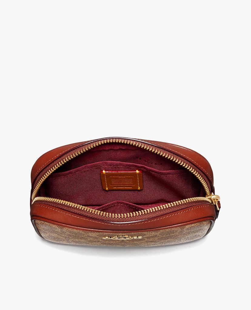 COACH - Ví cầm tay nữ phối thắt lưng Colorblock Signature Canvas