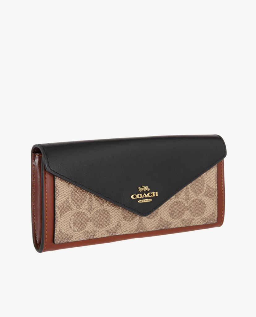 COACH - Ví cầm tay nữ Colorblock Signature Canvas