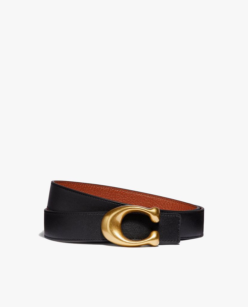 COACH - Thắt lưng nữ bản vừa Signature Buckle Reversible