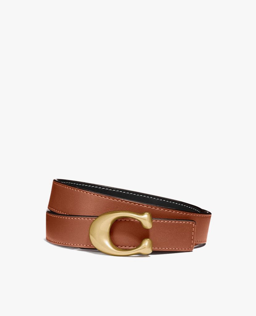 COACH - Thắt lưng nữ bản vừa Signature Buckle Reversible