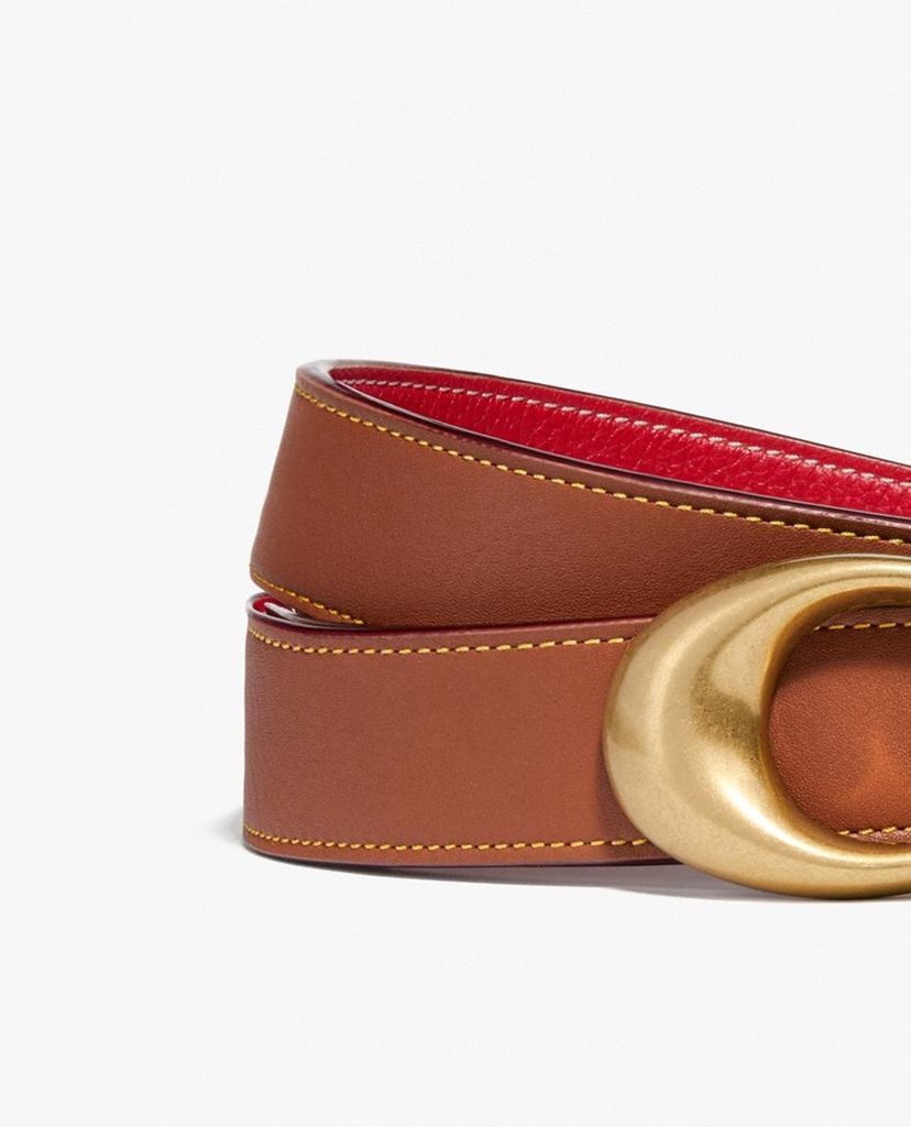 COACH - Thắt lưng nữ bản vừa Signature Buckle Reversible