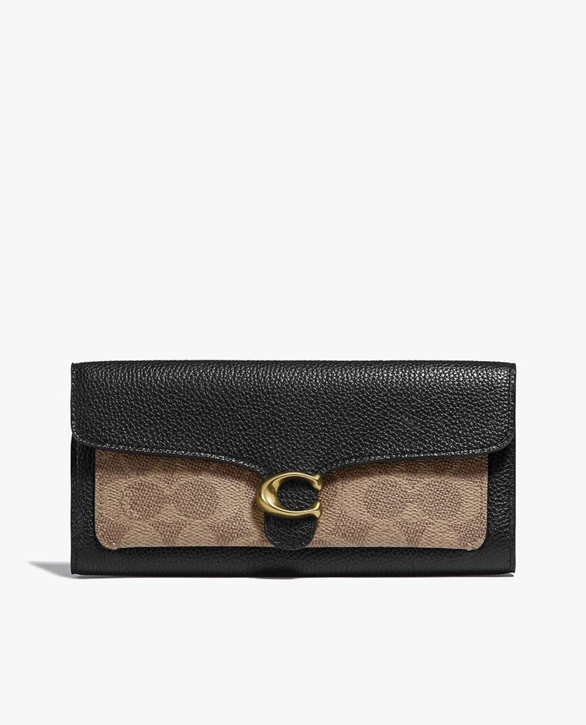 COACH - Ví nữ dáng dài dạng gập Tabb Colorblock Signature Canvas