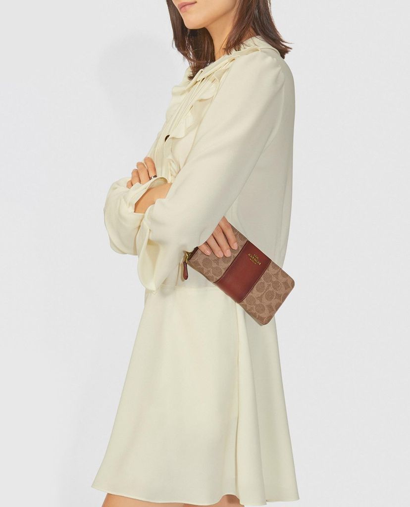 COACH - Ví nữ hình chữ nhật Colorblock Signature Canvas