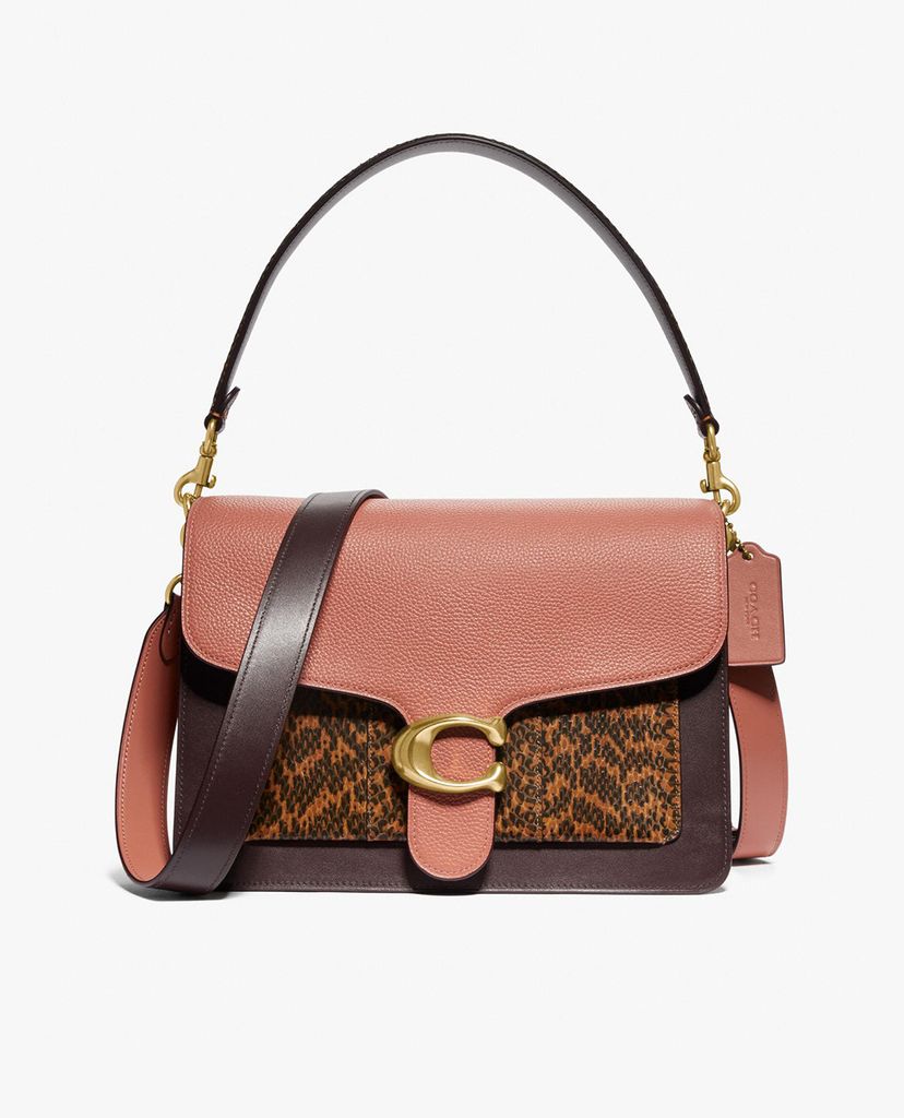COACH - Túi xách tay nữ nắp gập da rắn Tabby Colorblock