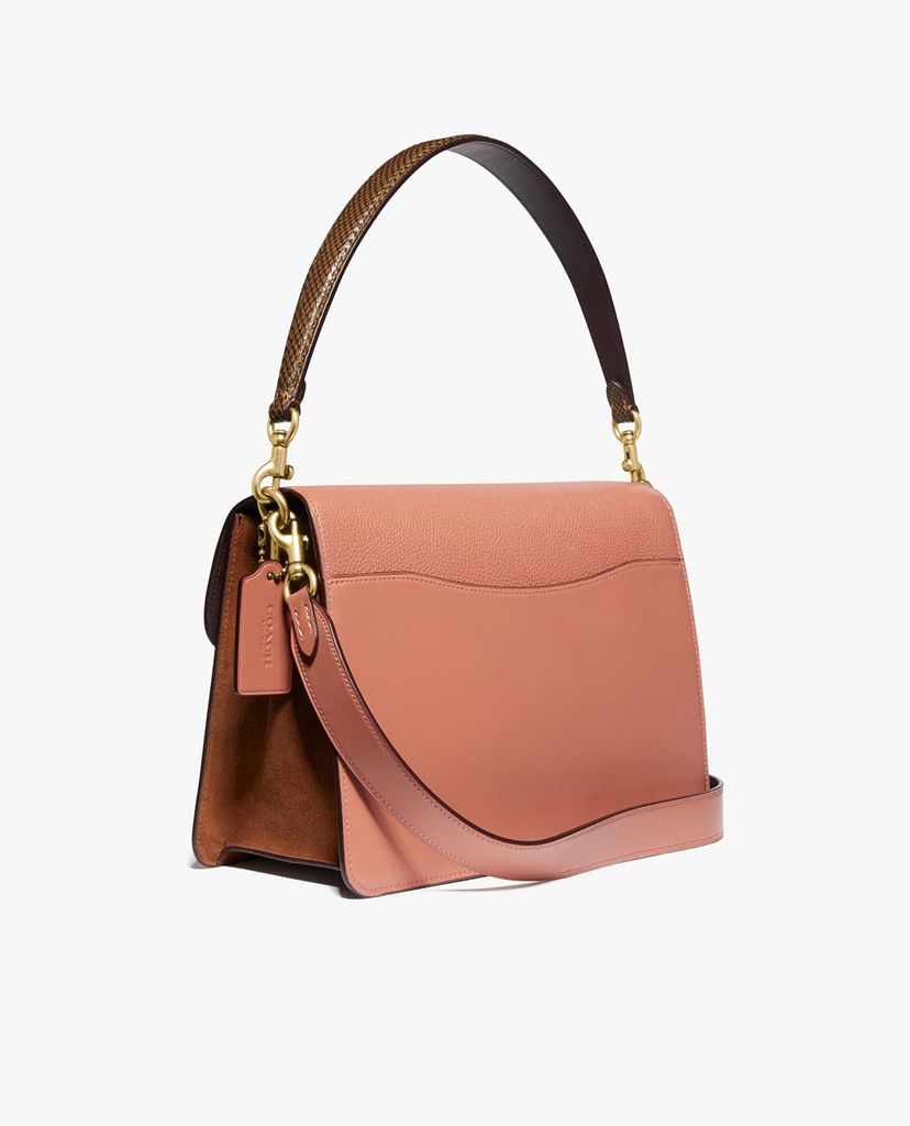 COACH - Túi xách tay nữ nắp gập da rắn Tabby Colorblock