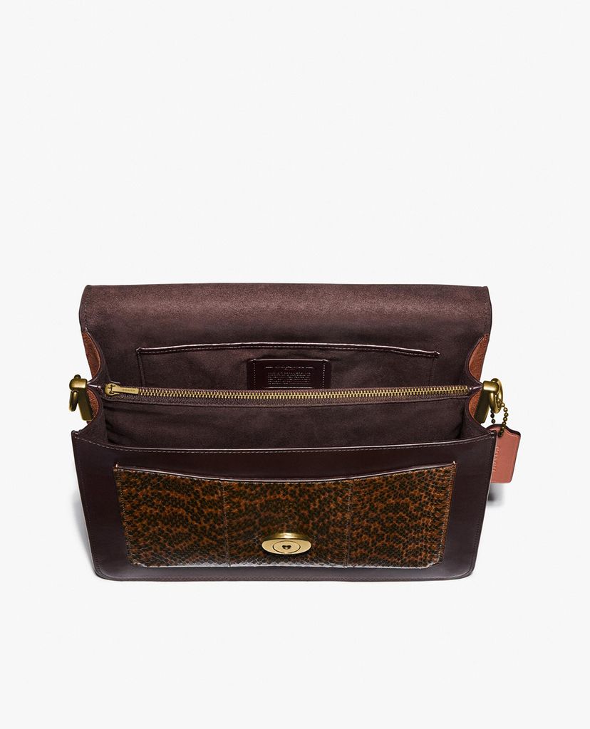 COACH - Túi xách tay nữ nắp gập da rắn Tabby Colorblock