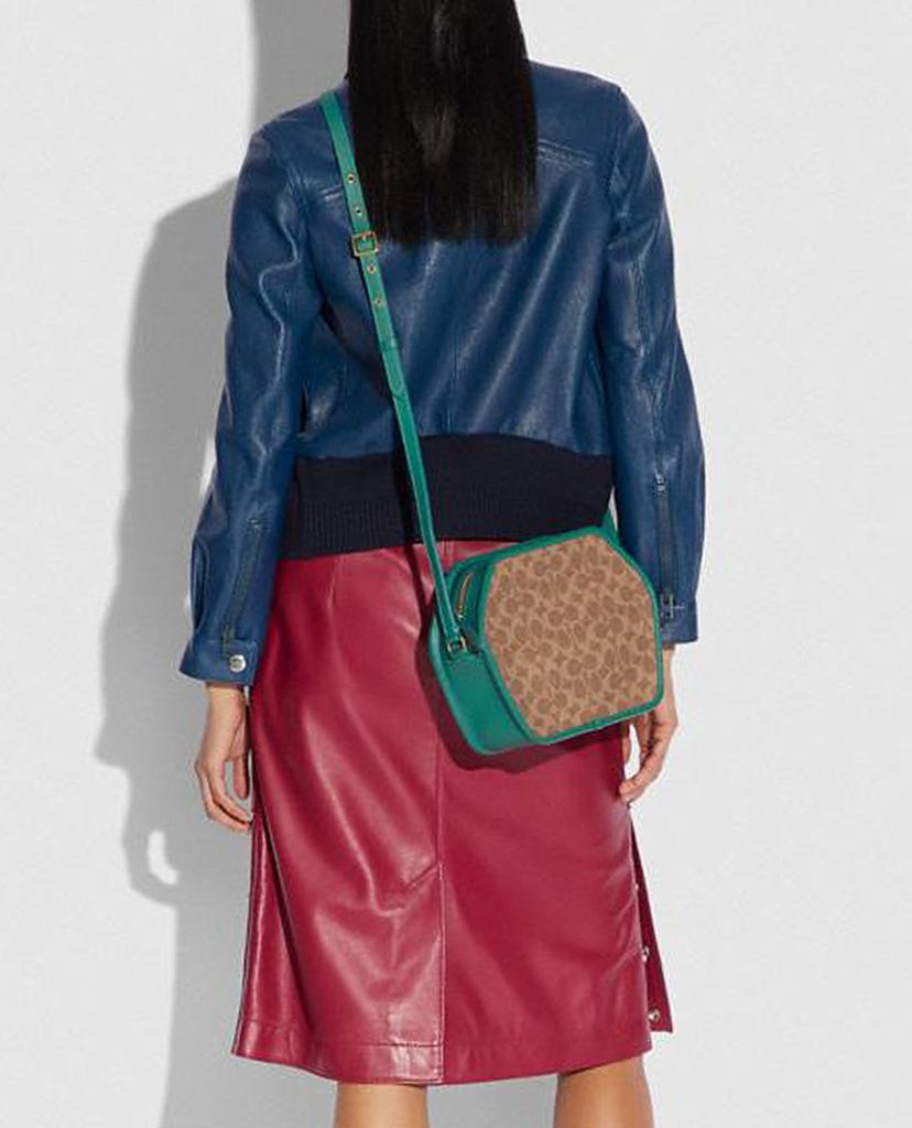 COACH - Túi đeo chéo nữ đa giác Zip Geometric Pouch