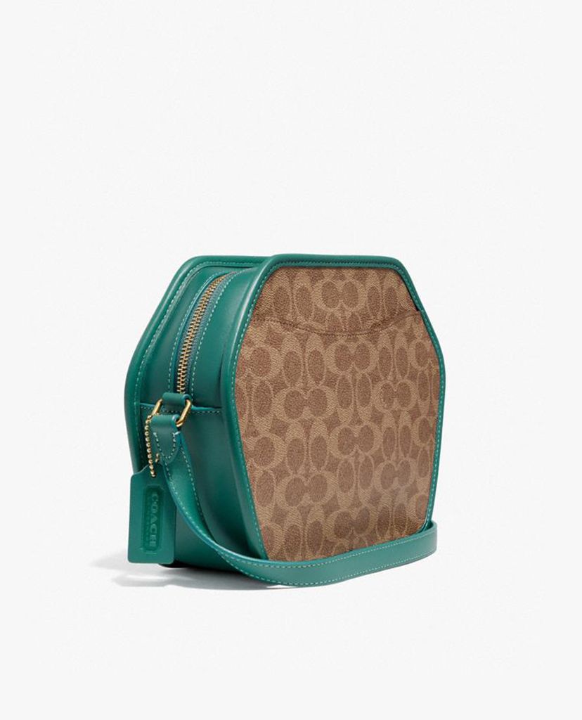 COACH - Túi đeo chéo nữ đa giác Zip Geometric Pouch