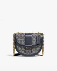 COACH - Túi đeo chéo nữ nắp gập phối logo thời trang