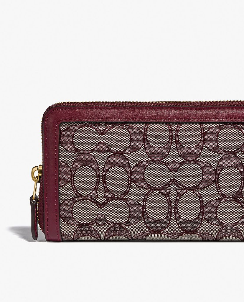 COACH - Ví nữ chữ nhật dáng dài Accordion In Signature Jacquard