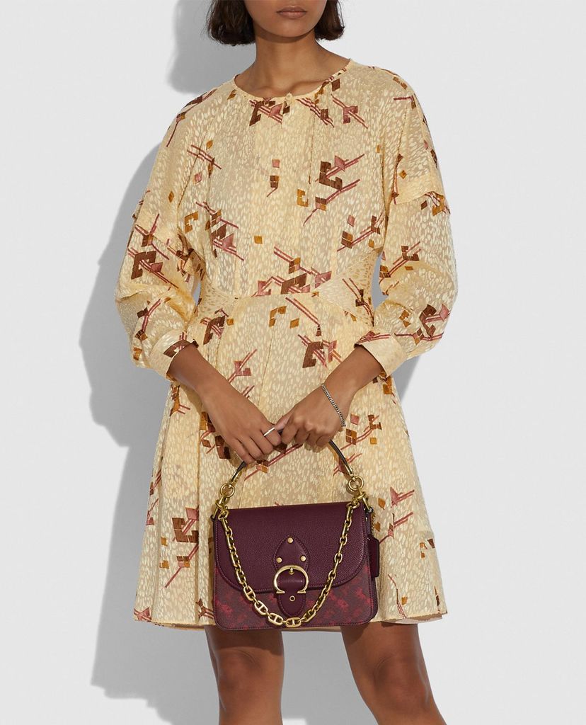 COACH - Túi đeo vai nữ chữ nhật Beat With Horse & Carriage Print