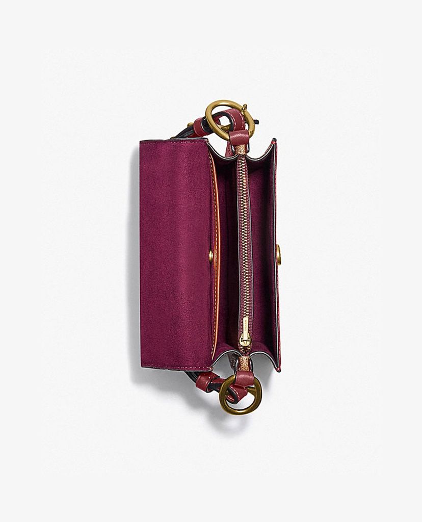 COACH - Túi đeo vai nữ nắp gập Signature Canvas