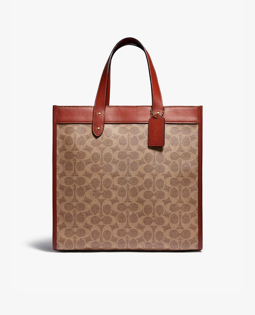 COACH - Túi đeo vai nữ chữ nhật Field Tote With Horse & Carriage Print