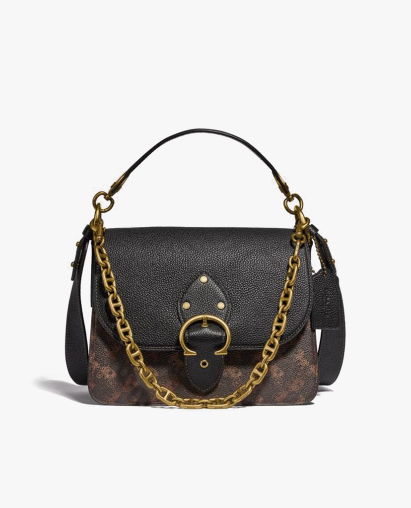 COACH - Túi đeo vai nữ chữ nhật Beat With Horse & Carriage Print