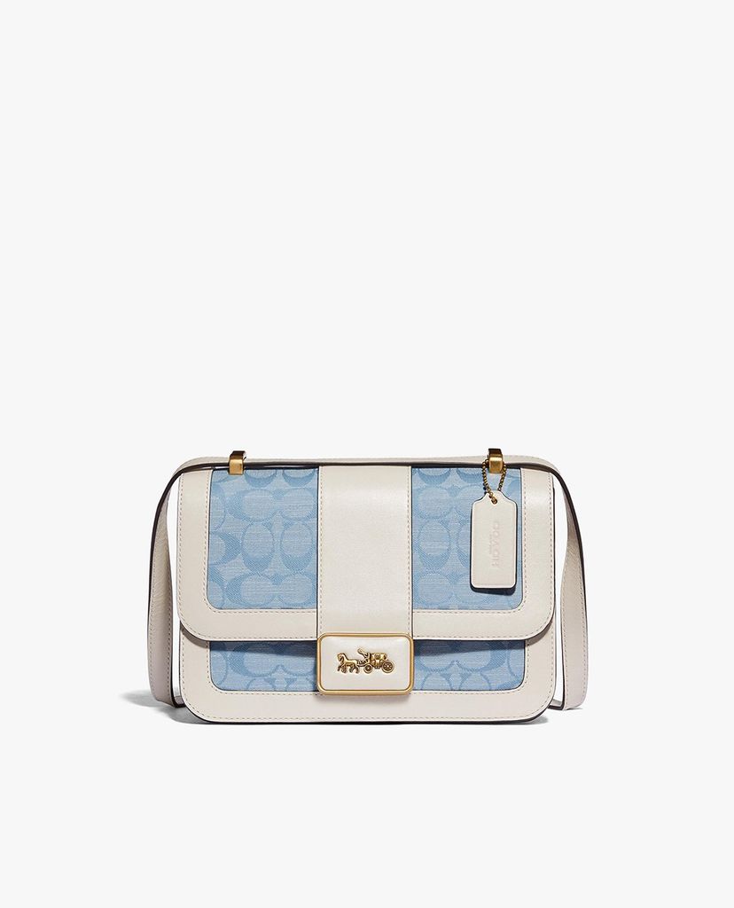COACH - Túi đeo vai nữ chữ nhật Alie Signature Chambray