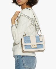 COACH - Túi đeo vai nữ chữ nhật Alie Signature Chambray