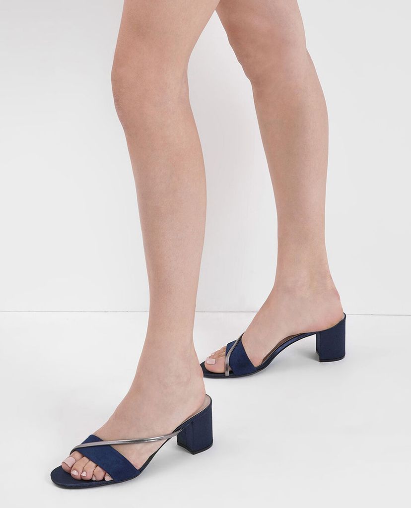 CHARLES & KEITH - Giày cao gót đế trụ Asymmetric Strap