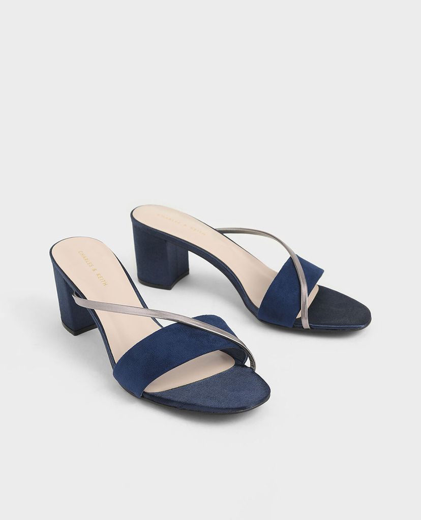 CHARLES & KEITH - Giày cao gót đế trụ Asymmetric Strap
