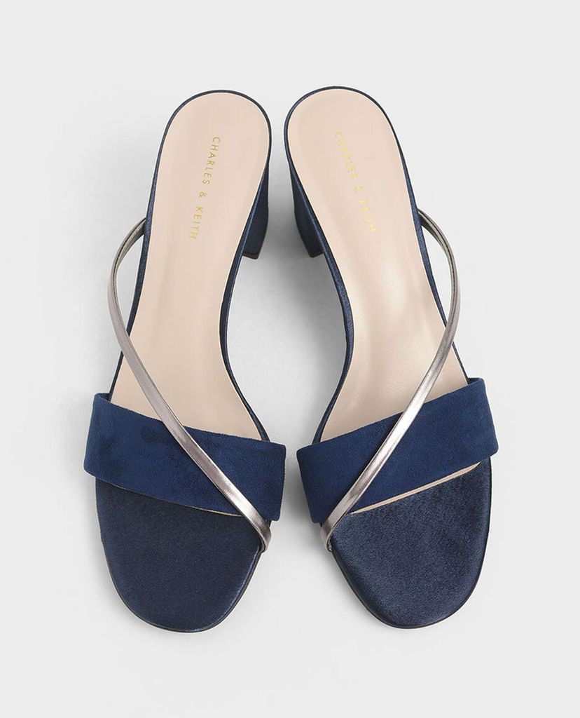CHARLES & KEITH - Giày cao gót đế trụ Asymmetric Strap