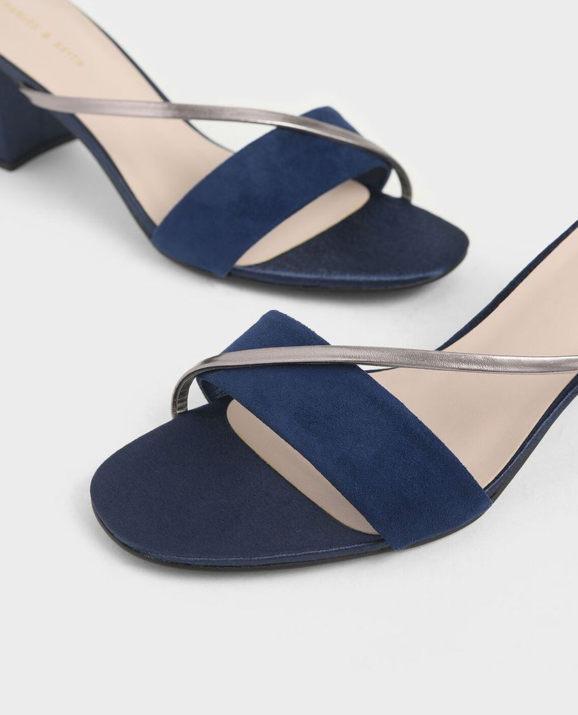 CHARLES & KEITH - Giày cao gót đế trụ Asymmetric Strap