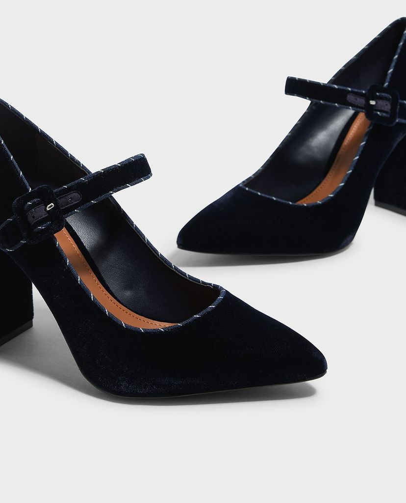 CHARLES & KEITH - Giày cao gót mũi nhọn đế trụ Block Heel