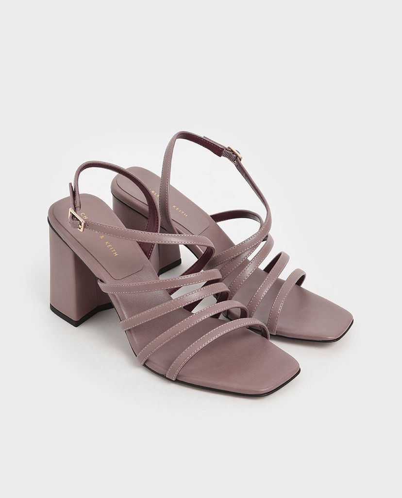 CHARLES & KEITH - Giày sandals cao gót Strappy Chunky