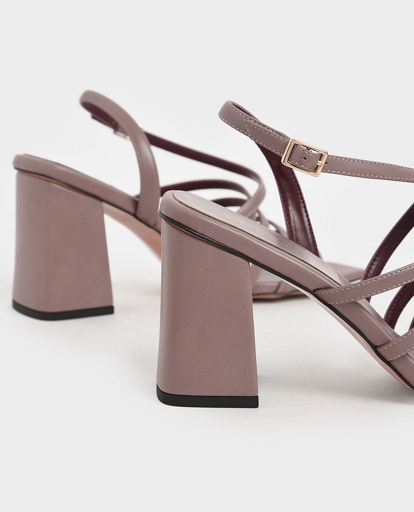 CHARLES & KEITH - Giày sandals cao gót Strappy Chunky