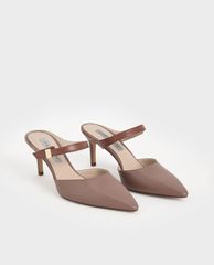 CHARLES & KEITH - Giày cao gót mũi nhọn hở gót hiện đại