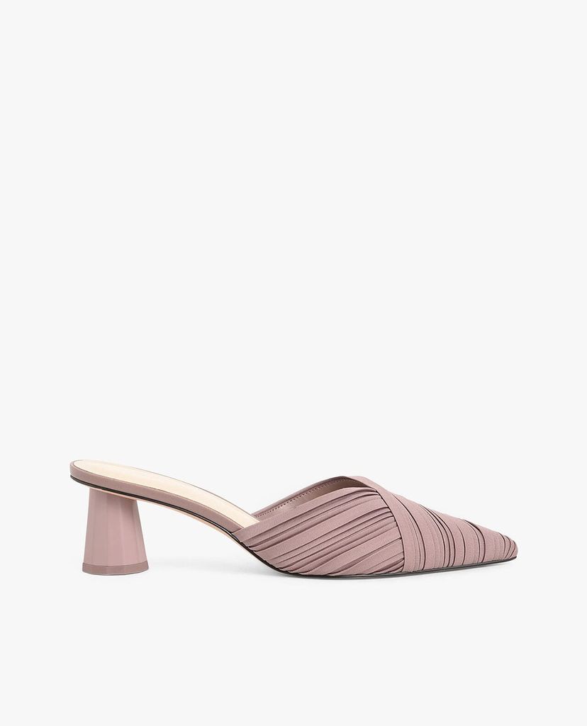 CHARLES & KEITH - Giày cao gót mũi nhọn Pleated Pointed Toe