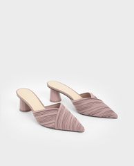 CHARLES & KEITH - Giày cao gót mũi nhọn Pleated Pointed Toe