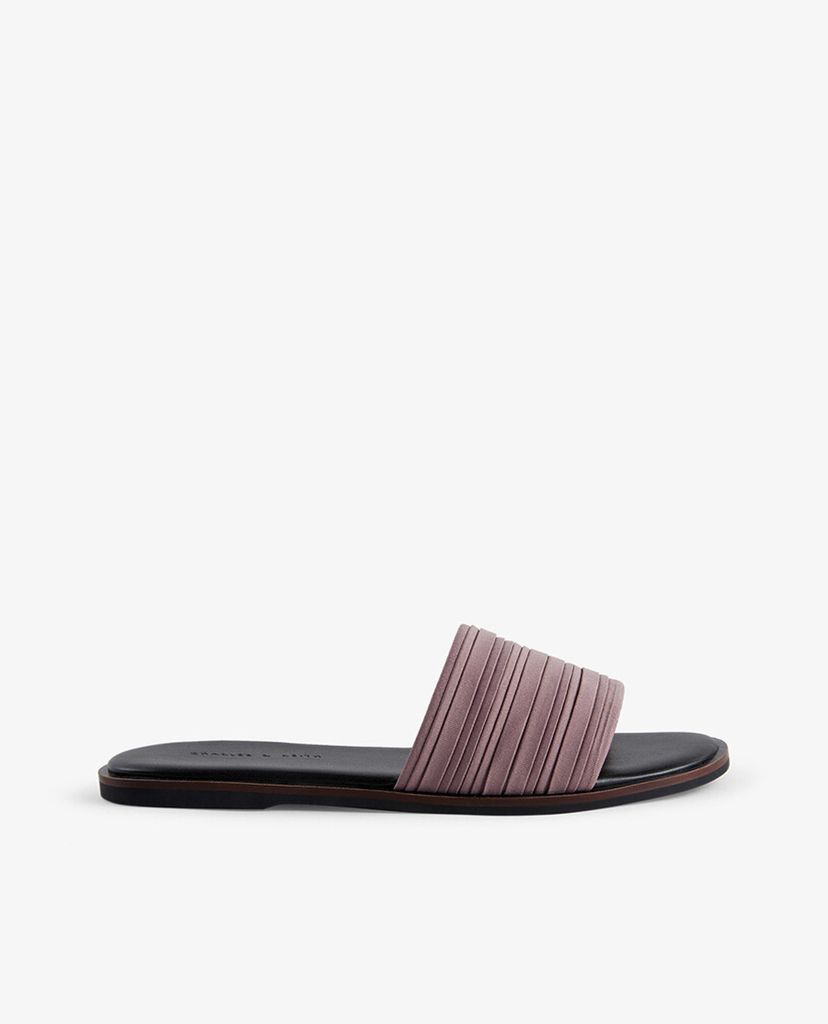 CHARLES & KEITH - Dép nữ quai ngang thời trang