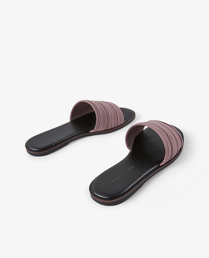 CHARLES & KEITH - Dép nữ quai ngang thời trang