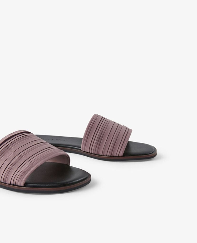 CHARLES & KEITH - Dép nữ quai ngang thời trang